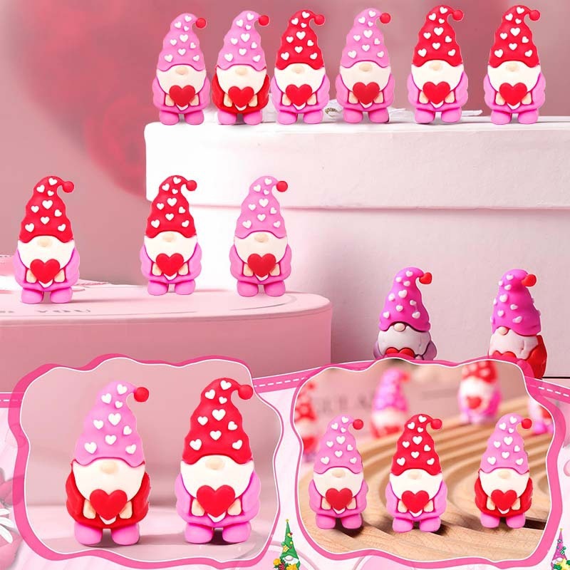 25 Pcs Mini Valentines Gnomes Figurines