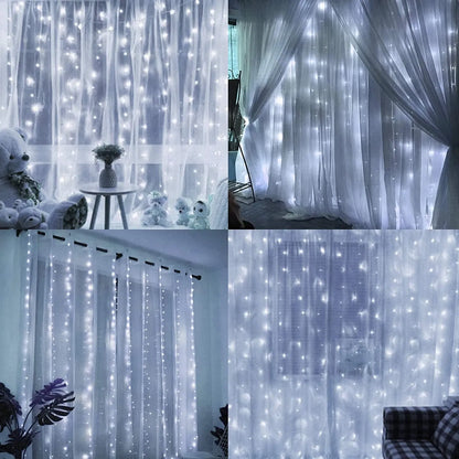 Window Curtain String Lights