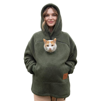 Ultra-soft Fleece Hooded Sweatshirt for Carrying Small Pets