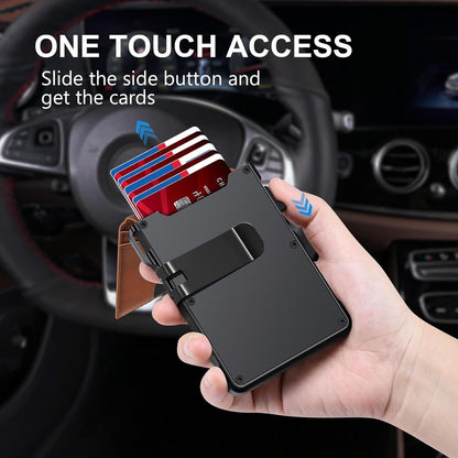 Men's Simple Bifold  Pop Up Aluminum Wallet