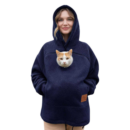 Ultra-soft Fleece Hooded Sweatshirt for Carrying Small Pets
