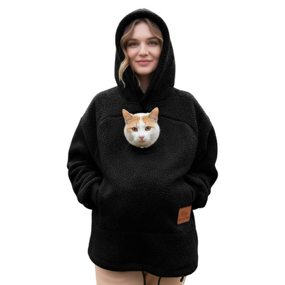 Ultra-soft Fleece Hooded Sweatshirt for Carrying Small Pets