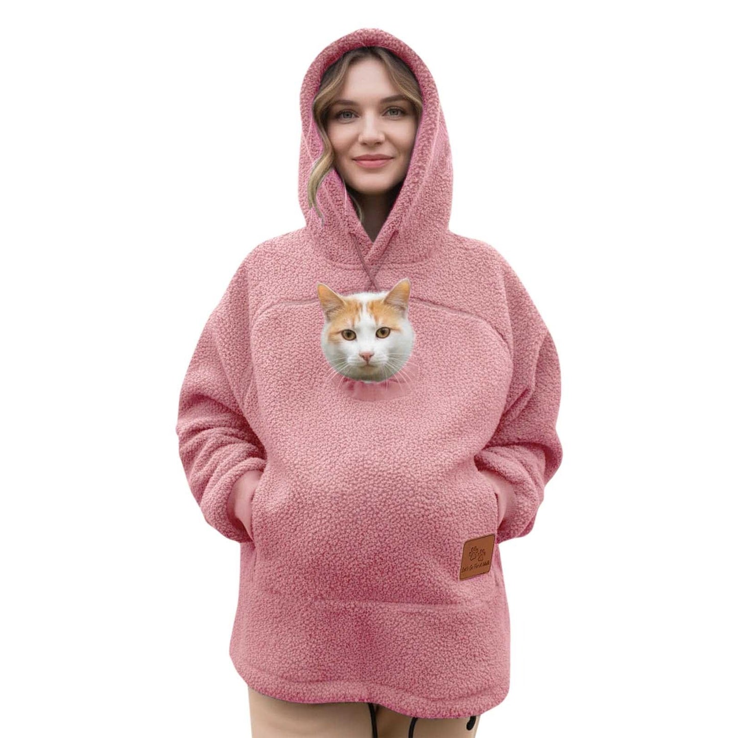 Ultra-soft Fleece Hooded Sweatshirt for Carrying Small Pets