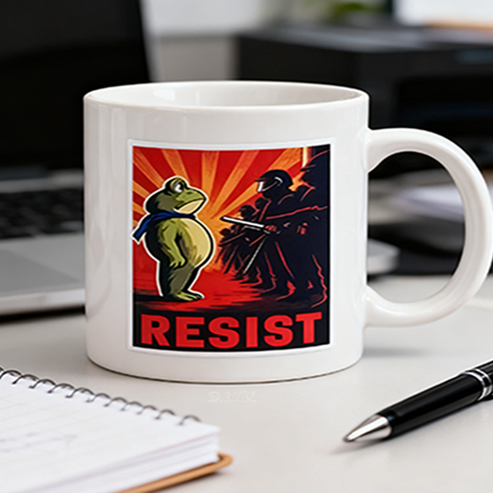 Portland Frog Protest Stickers